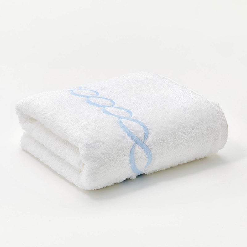 Calla Angel Superior 1000 Gram Egyptian Cotton Oversize 63 x 31 Bath Towel, 1 Piece, Blue Chain - Image 1